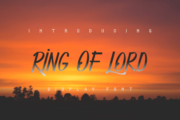 Ring of Lord: A Display Font for Modern Editorial Design