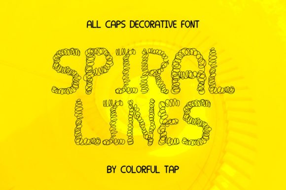 Spiral Lines: A Curly Display Font for Your Creative Product Designs