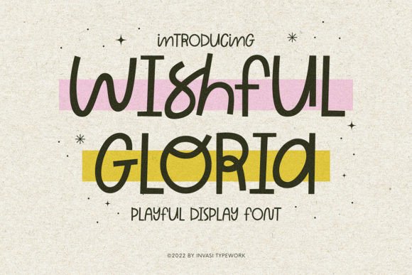 Wishful Gloria: A Playful Display Font for Editorial Personality